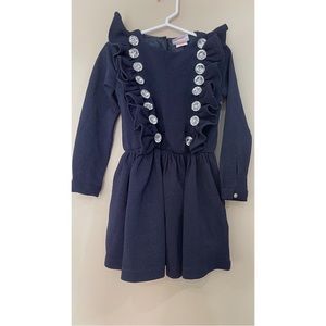 Masala kids toddler girl navy blue glitter dress size 3 years new without tags